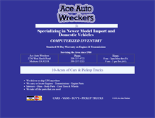 Tablet Screenshot of aceautodismantlers.com